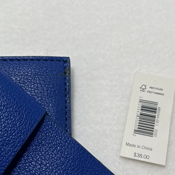 Banana Republic Card Holder with Bow/Knot in Electric Blue - Picture 2 of 7